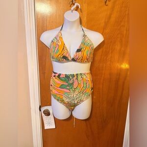 Colorful Halter Bikini Set